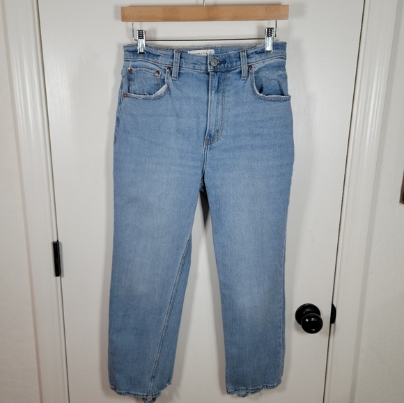 Abercrombie & Fitch The Ankle Straight Jeans Ultra High Rise Size 28 / 6S - Picture 1 of 8